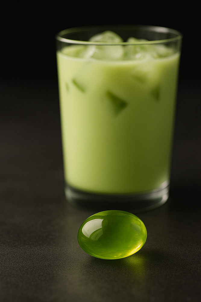 peridot iced matcha latte