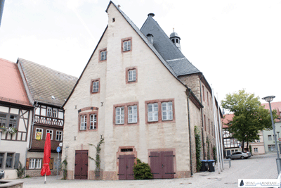 Rathaus Sangerhausen mit Rogensteinfassade